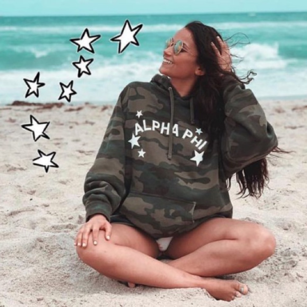 Alpha Phi Camo Hoodie